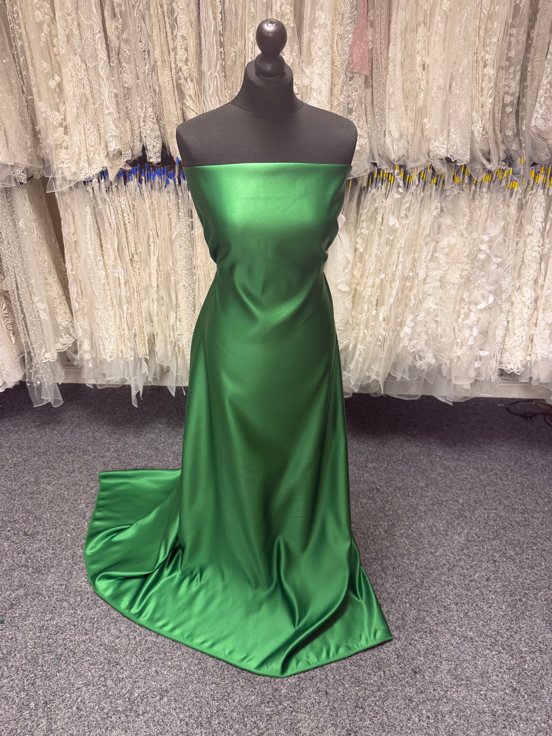Satin Duchesse Polyester Émeraude - Contessa