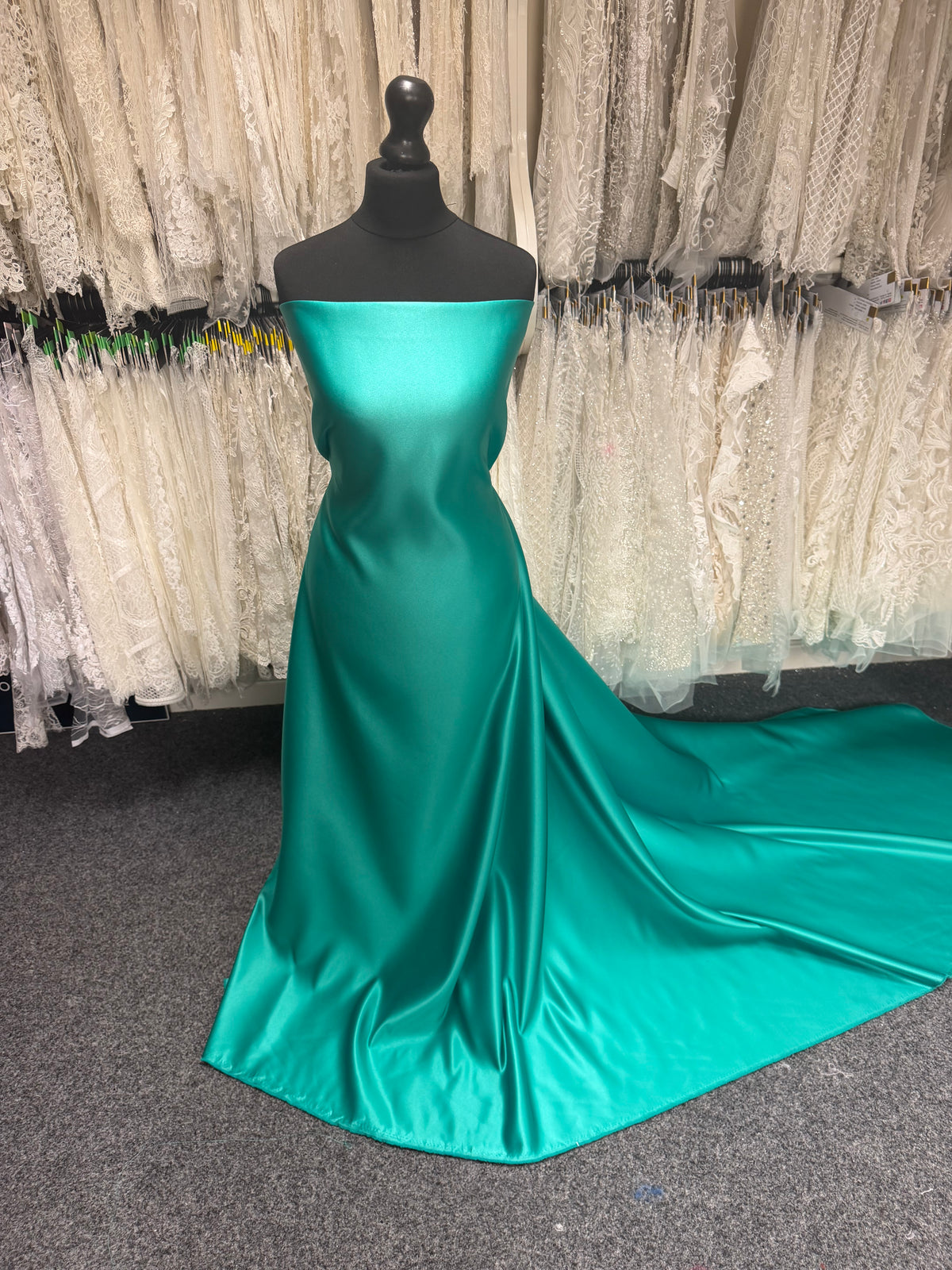 Satin Duchesse Polyester Vert d'Eau - Contessa