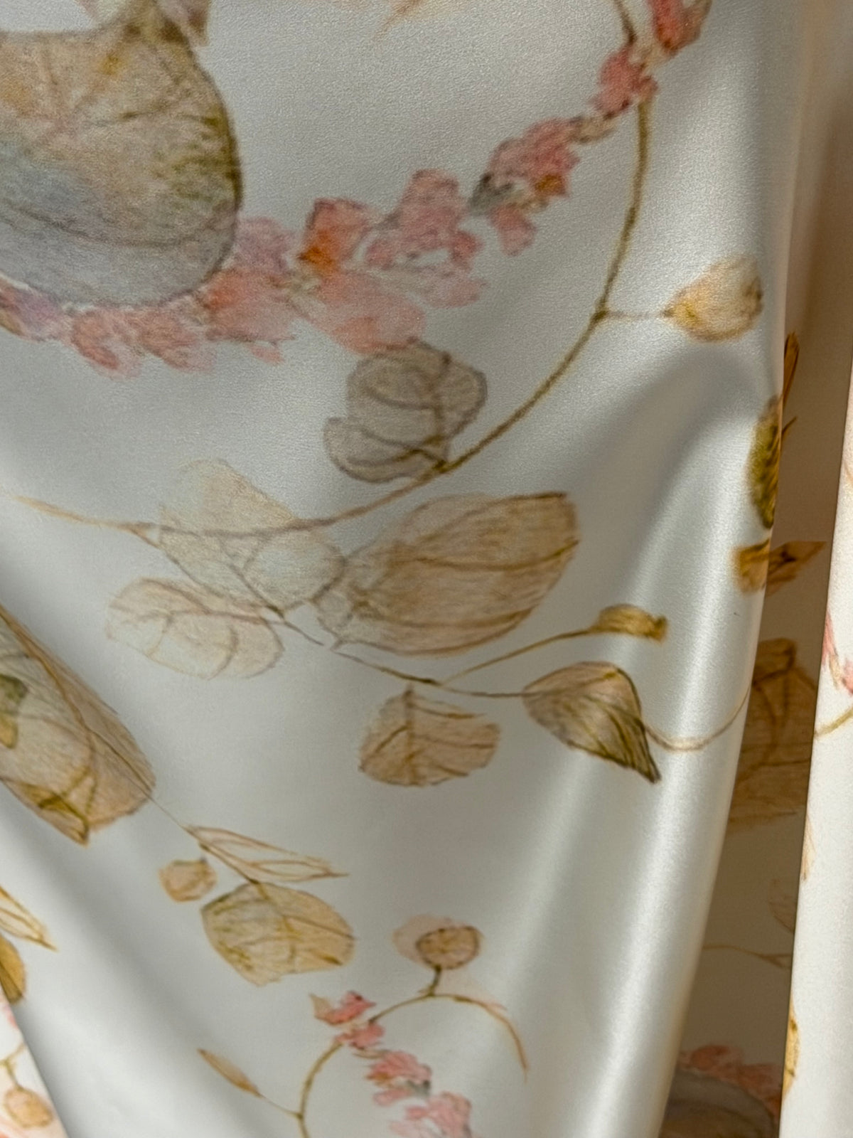 Satin imprimé ivoire/multicolore - PR1003