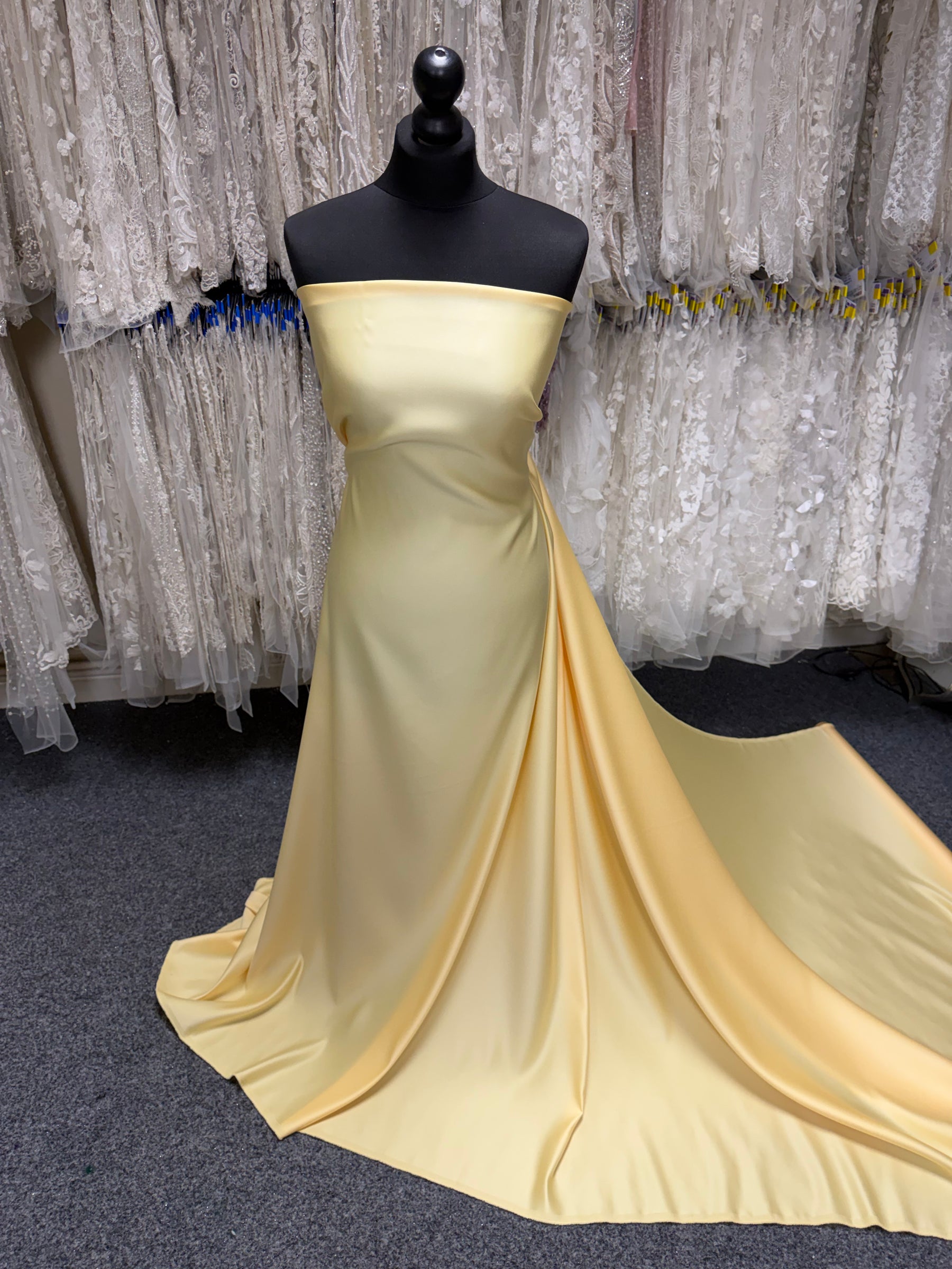 Lemon Polyester Satin - Moldova