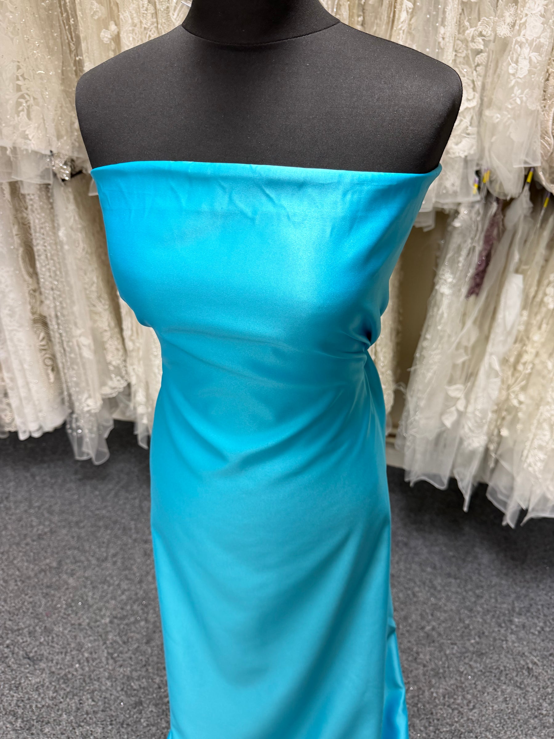 Satin Polyester Turquoise - Majestueux