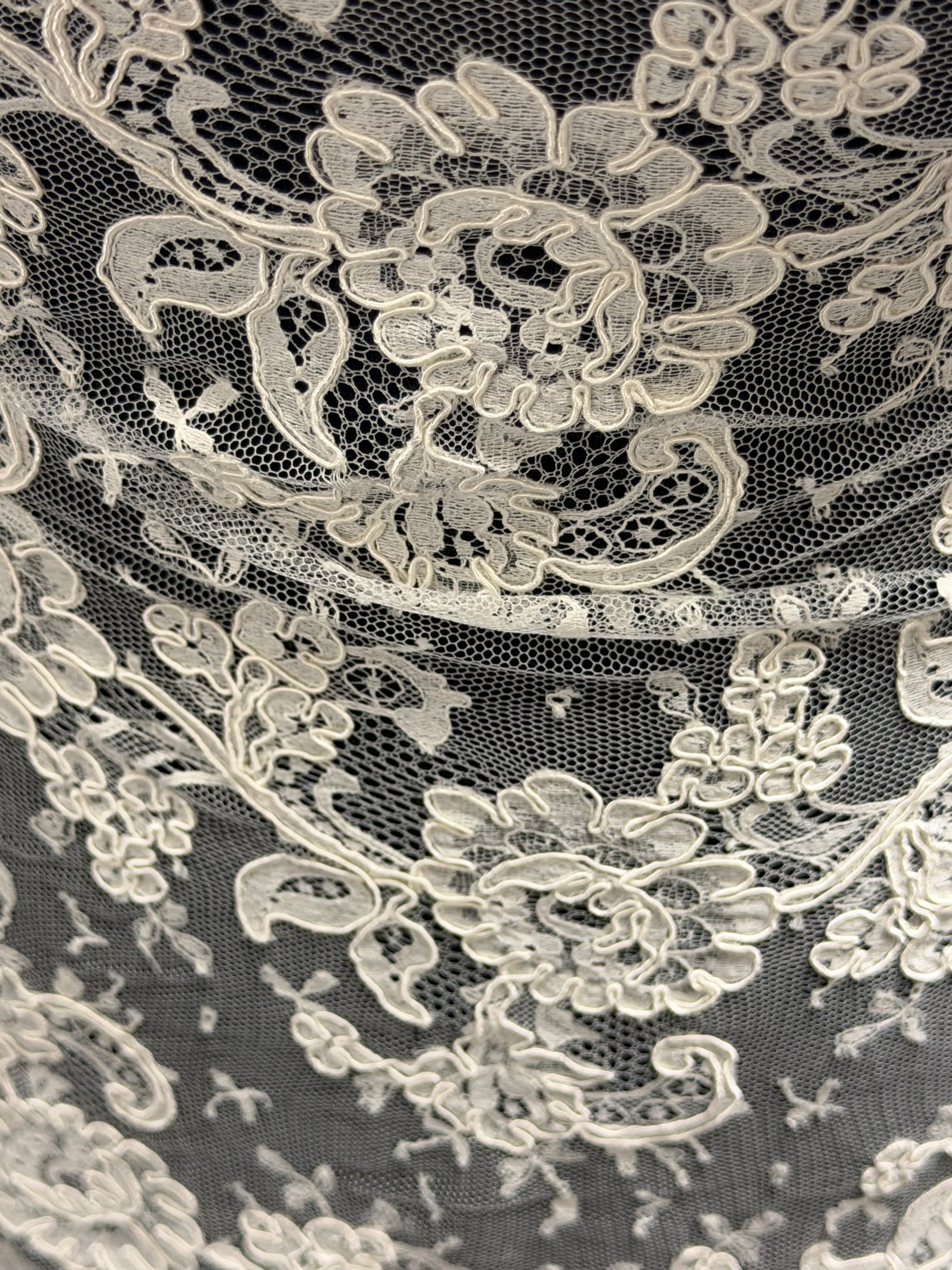 Dentelle Chantilly Cordonnée Ivoire - P206
