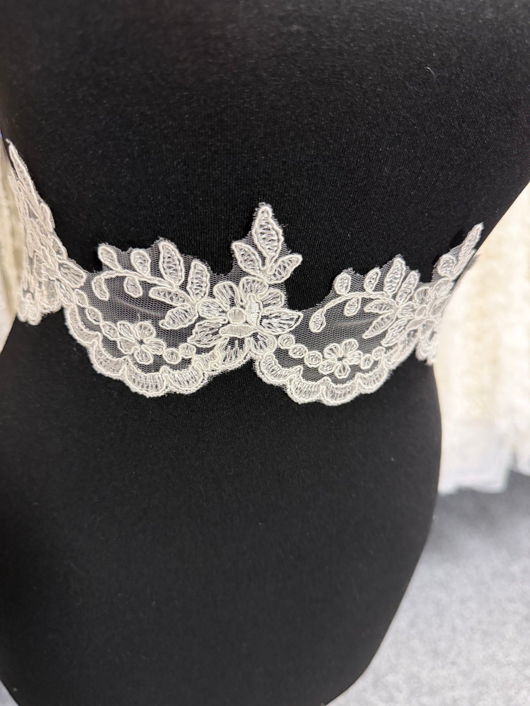 Galon de dentelle festonnée ivoire - T82