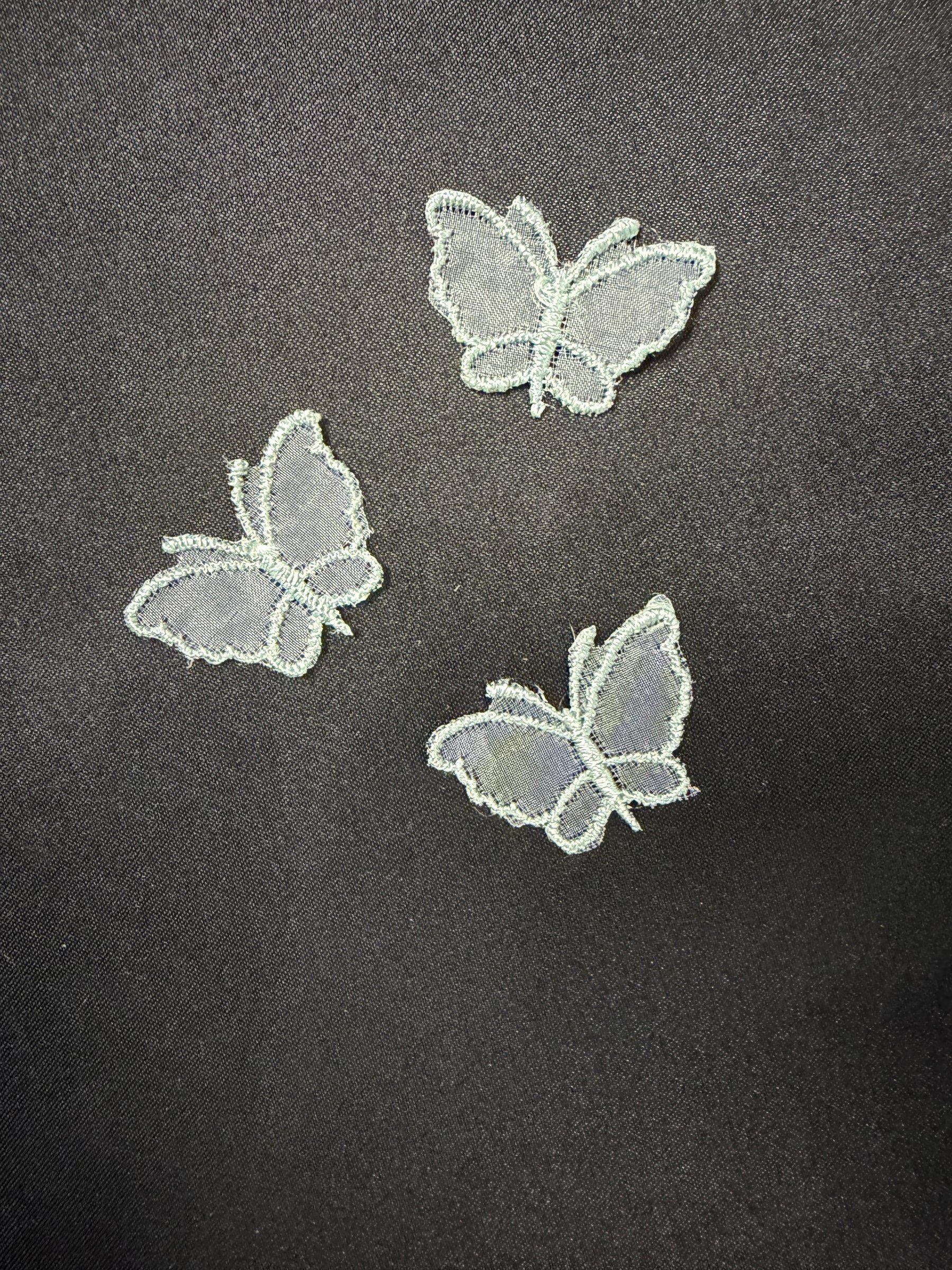 Applique papillon vert brumeux - M1
