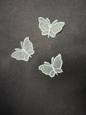 Applique papillon vert brumeux - M1