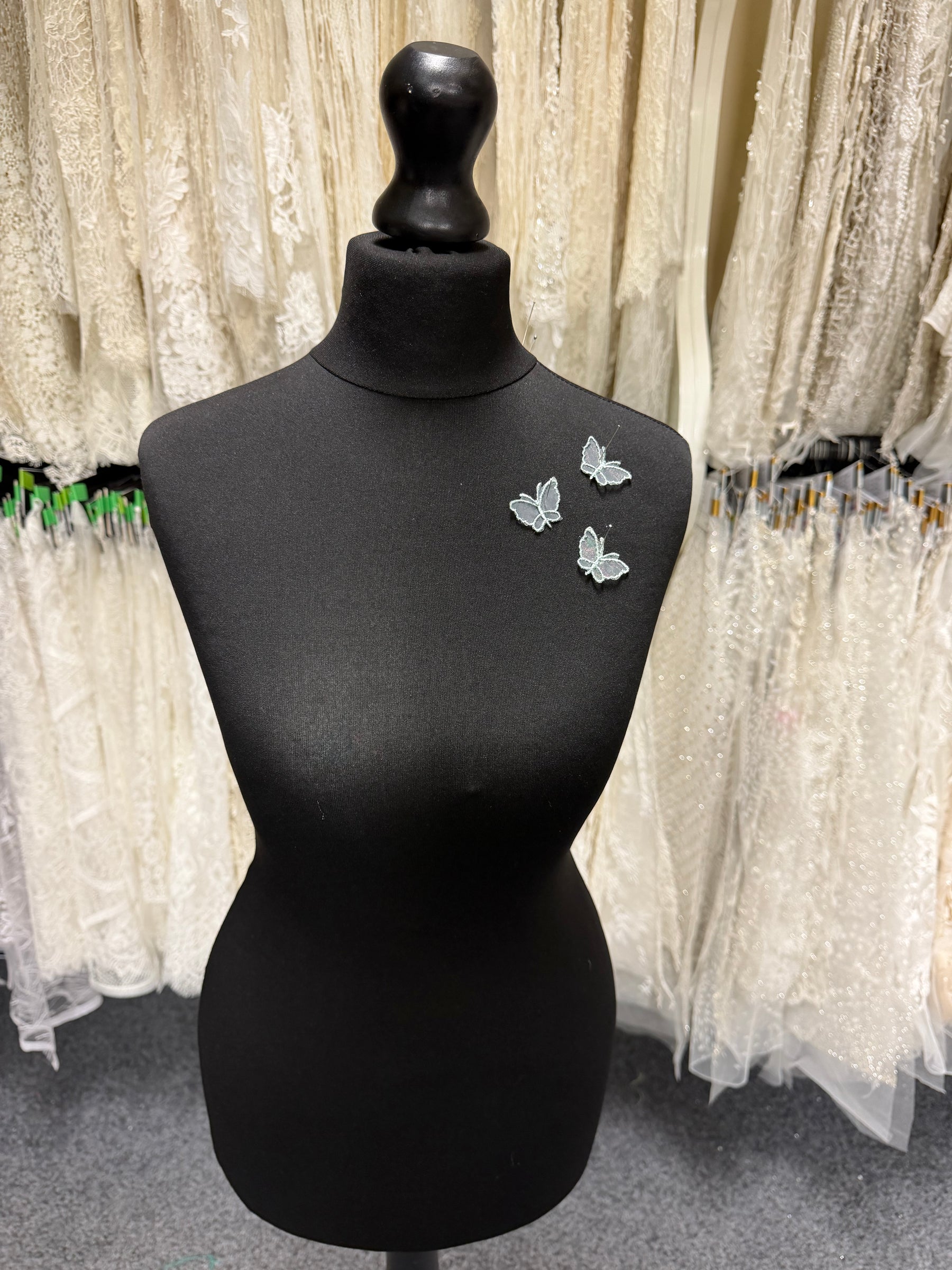 Applique papillon vert brumeux - M1