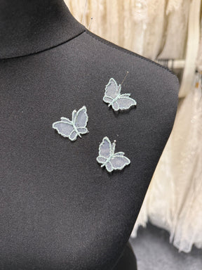 Applique papillon vert brumeux - M1