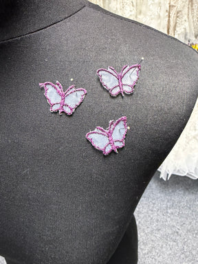Applique papillon violet - M1