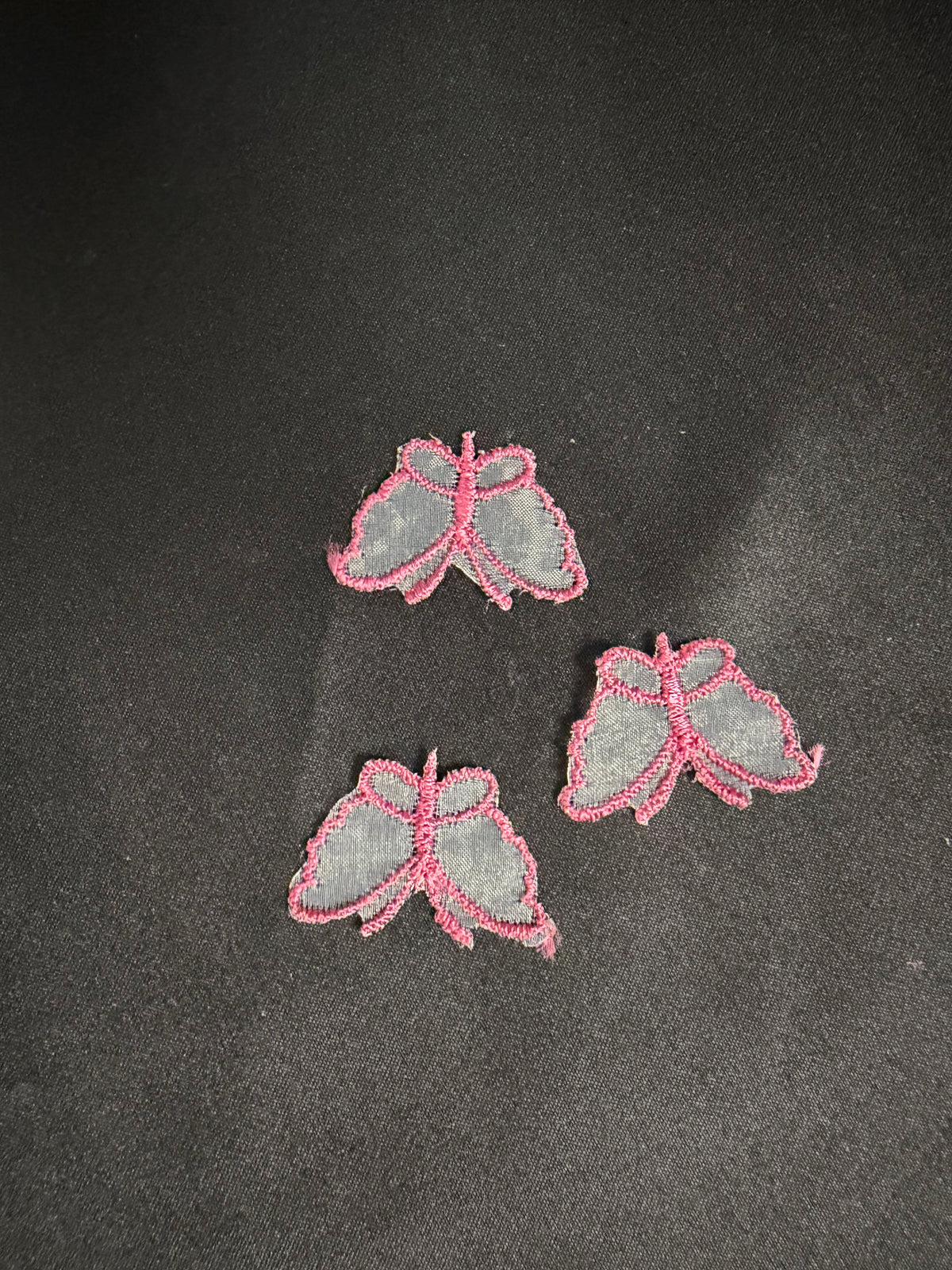 Applique papillon rose foncé - M1