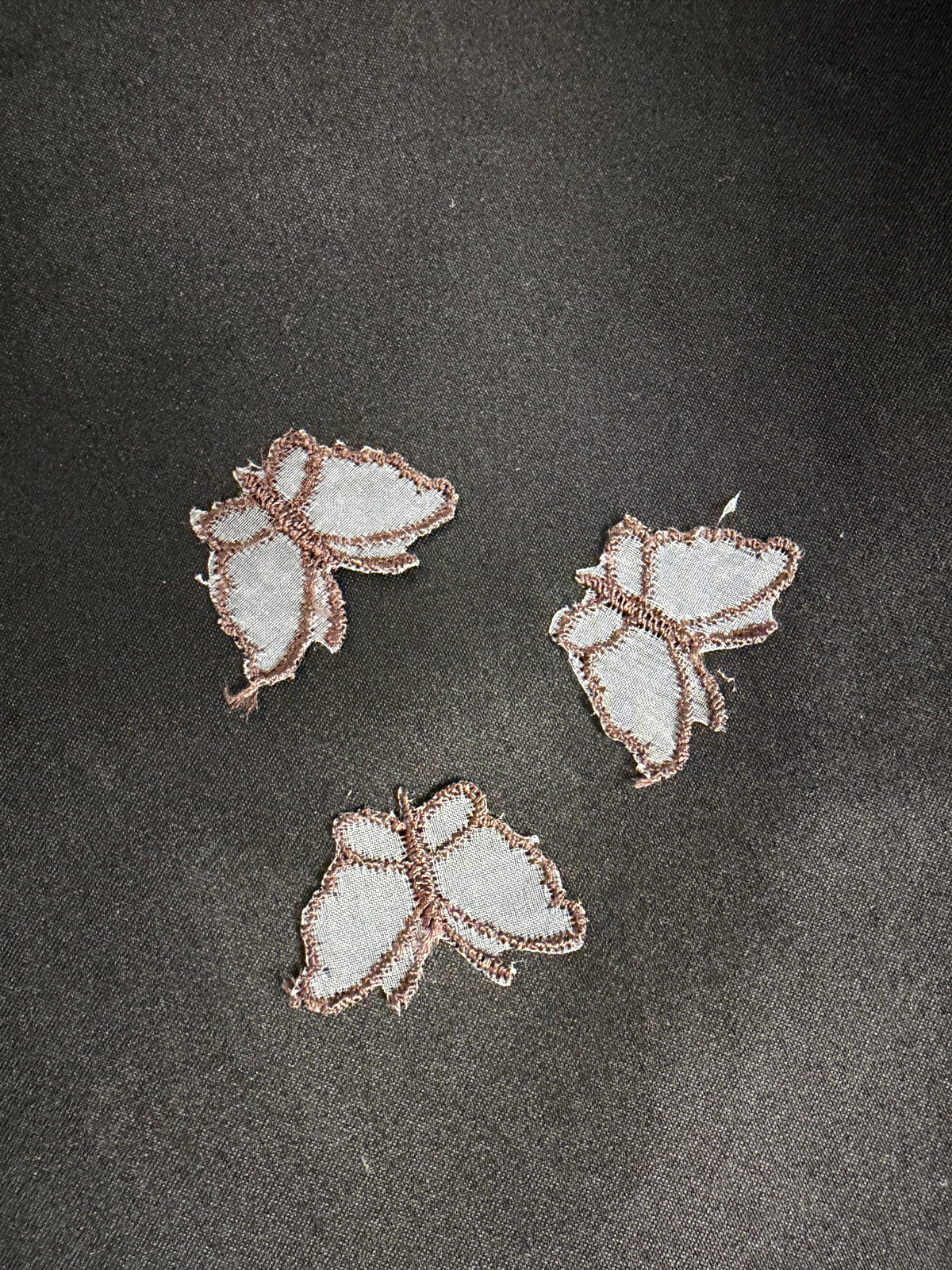 Applique papillon chocolat - M1