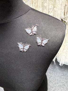 Applique papillon chocolat - M1
