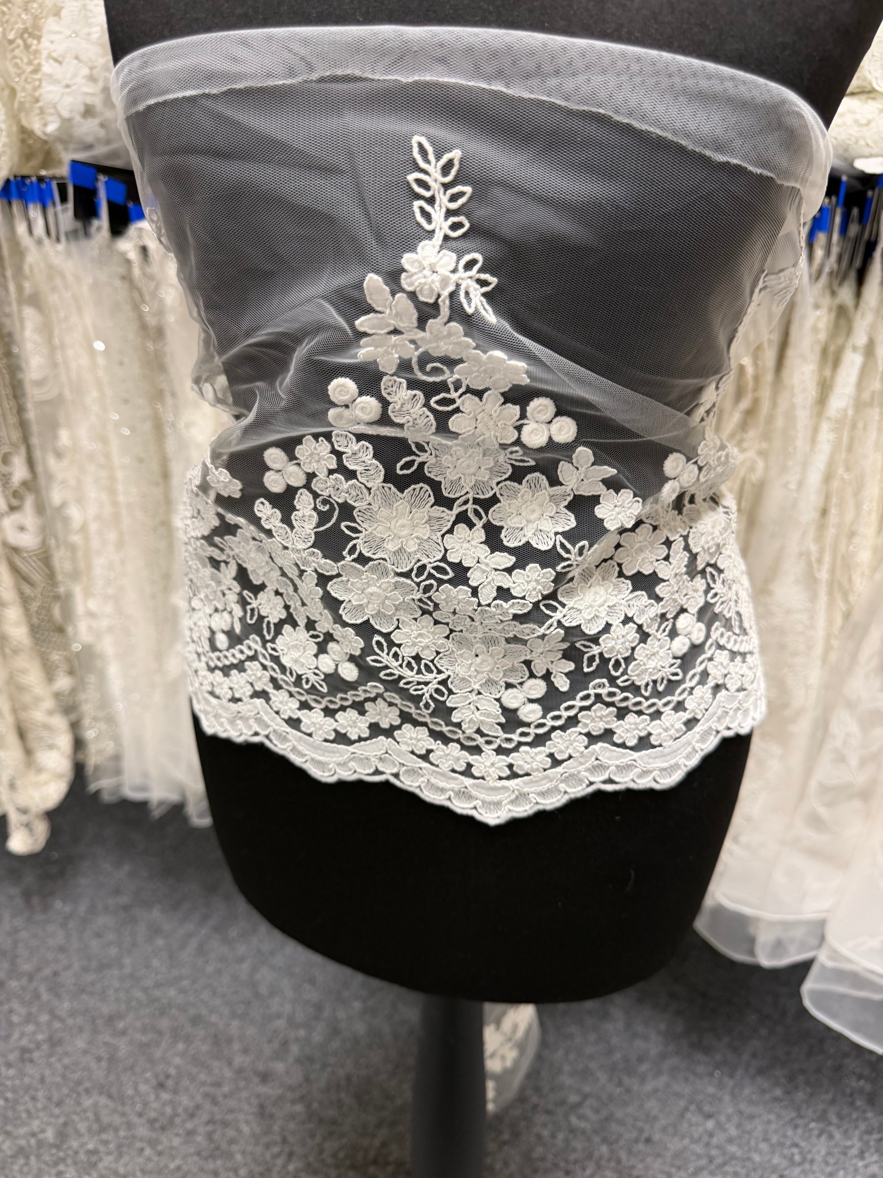 Passementerie en dentelle cordée ivoire clair - T982