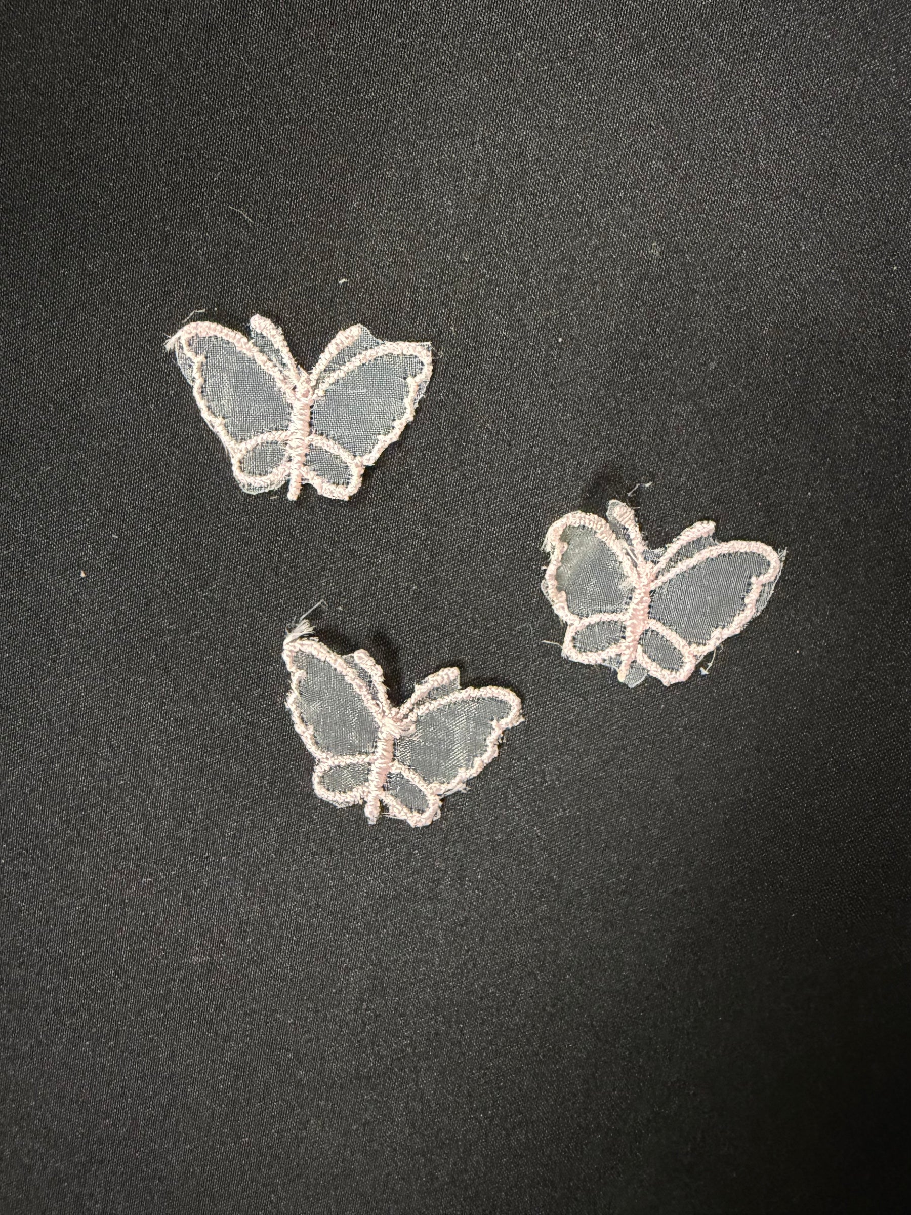 Applique papillon rose clair - M1