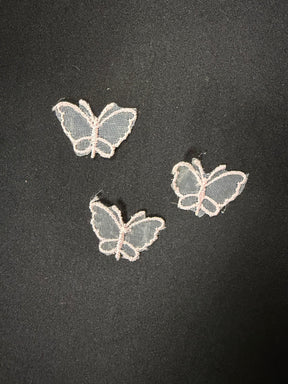 Applique papillon rose clair - M1