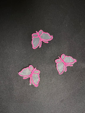 Applique papillon fuchsia - M1
