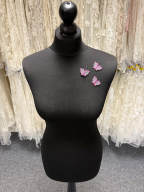 Applique papillon fuchsia - M1