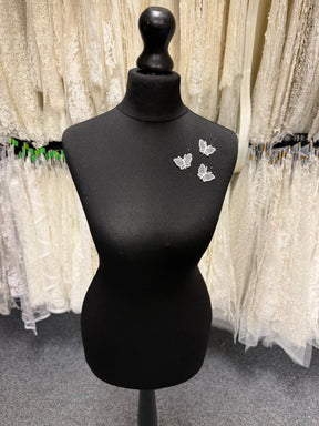Applique papillon rose brumeux - M1