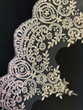 Dentelle Cordonnée Rose Ancienne - T623