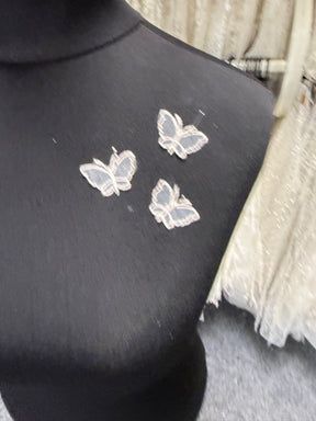Applique papillon rose brumeux - M1