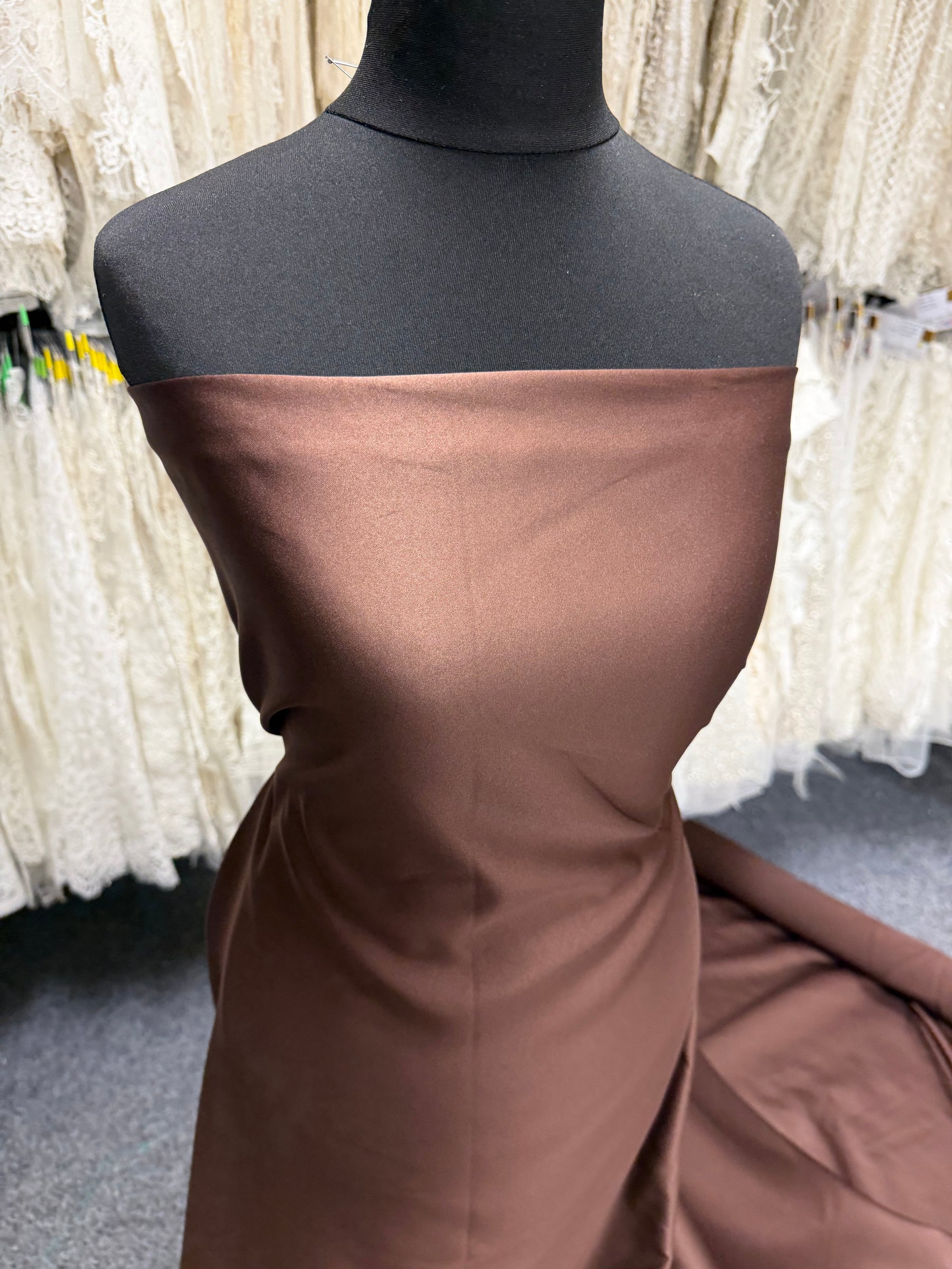 Satin Polyester Chocolat - Majestic