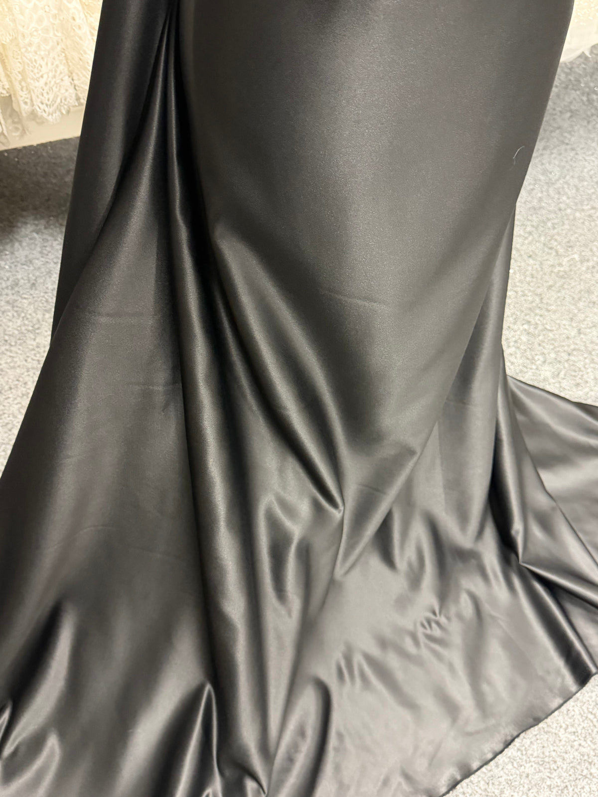 Satin Polyester Noir - Majestic