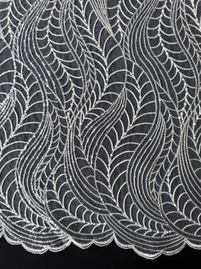 Dentelle de mariée à paillettes ivoire - EB3033