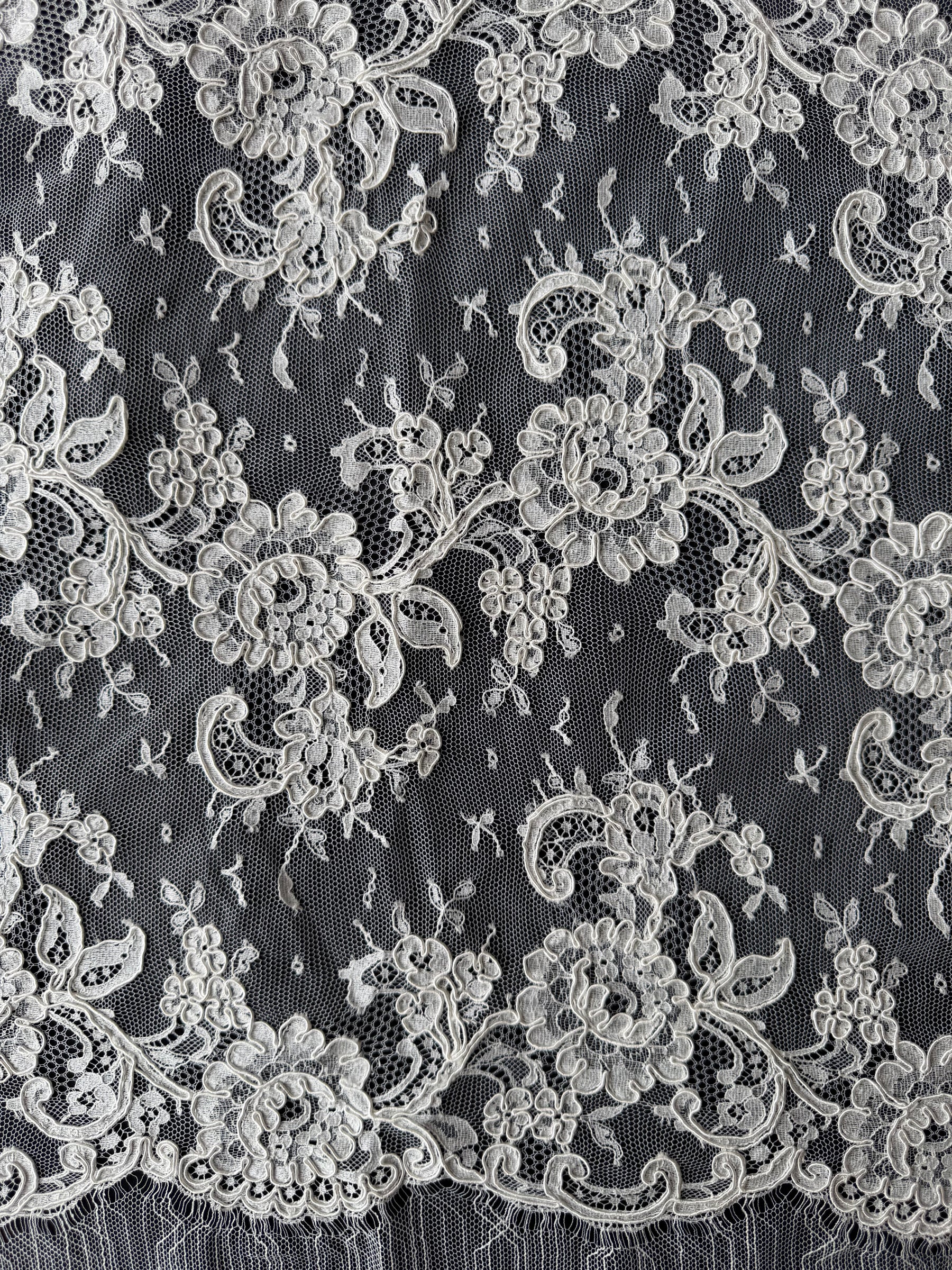 Dentelle Chantilly Cordonnée Ivoire - P206