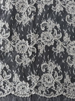 Dentelle Chantilly Cordonnée Ivoire - P206