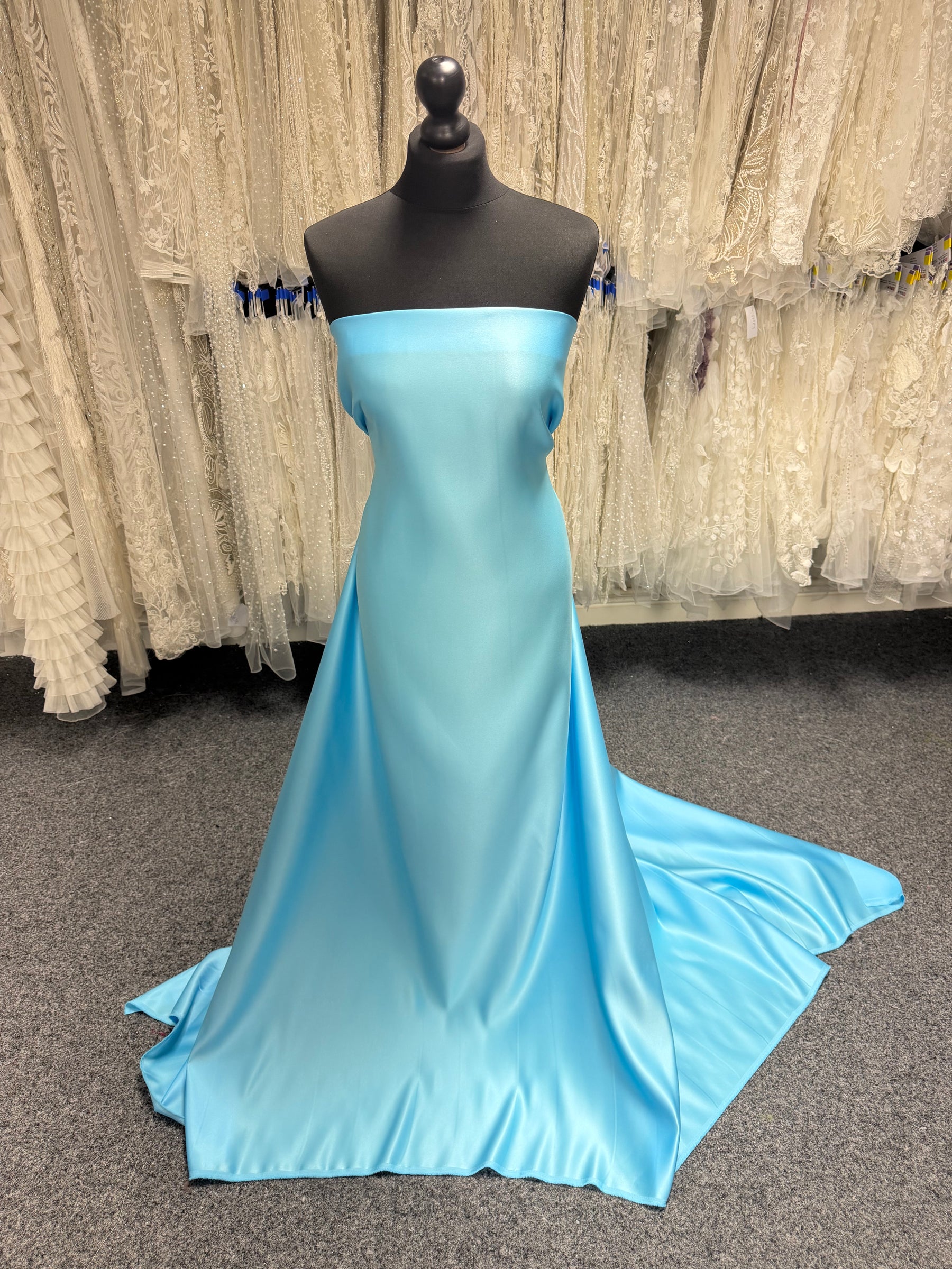 Turquoise Polyester Satin - Moldova