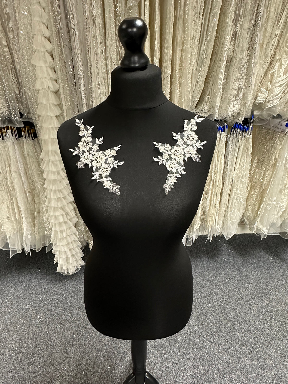 Appliques en dentelle perlée ivoire - Noisy