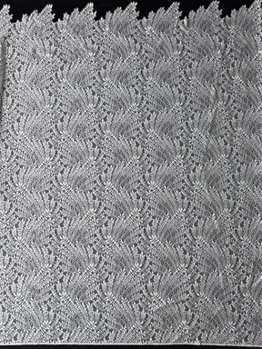 Dentelle à motif de feuilles ivoire - LA1007