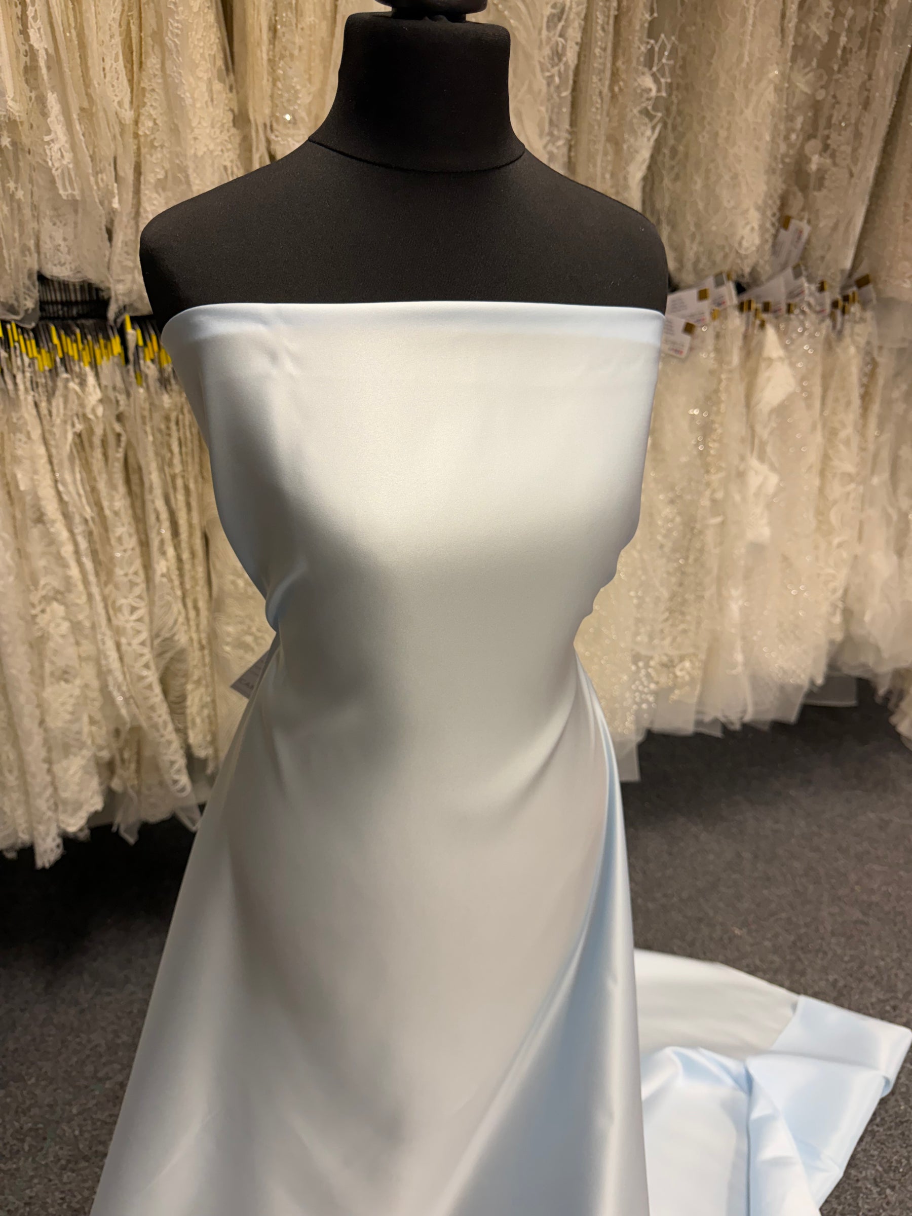 Ice Blue Polyester Satin - Moldova