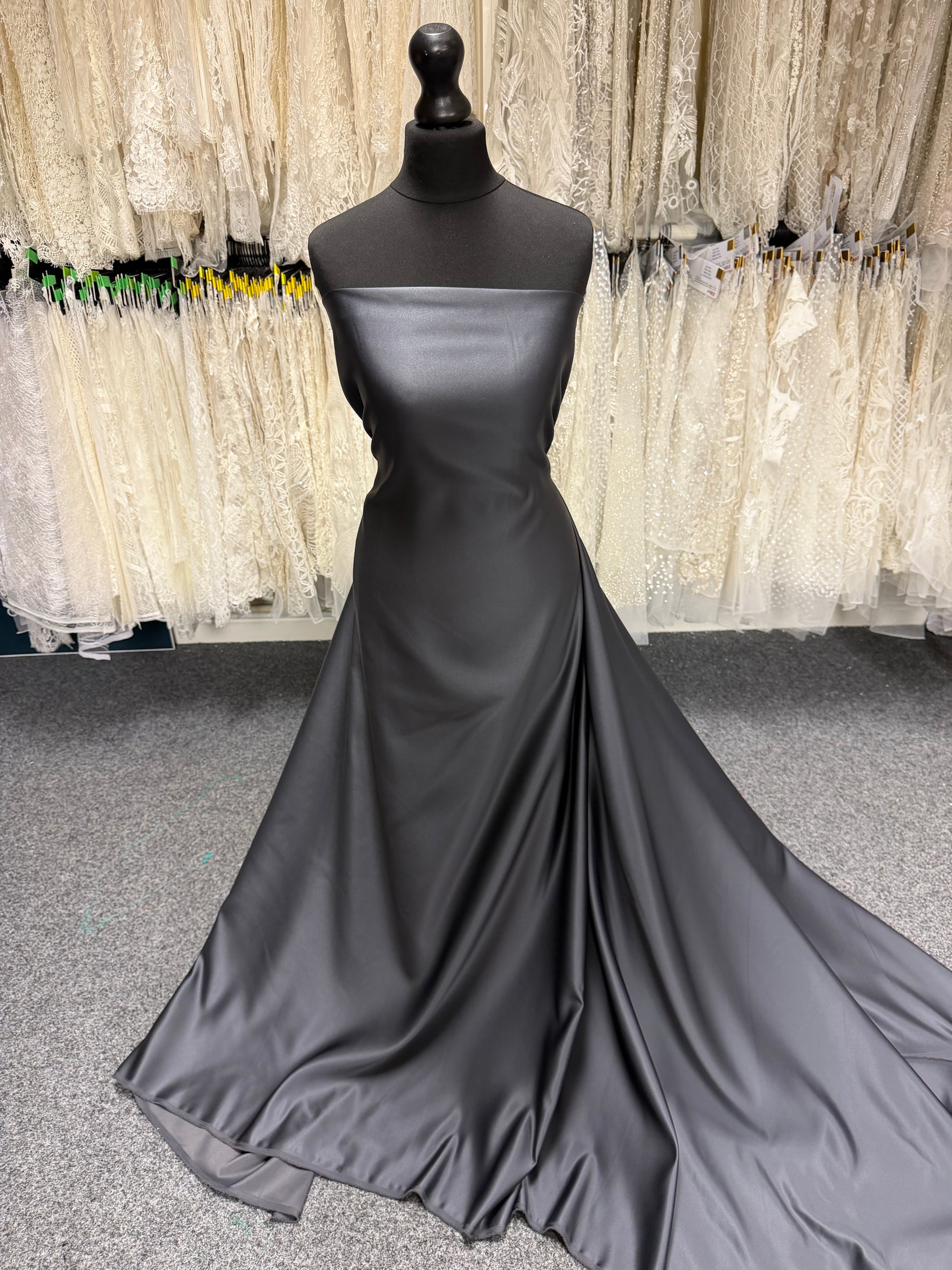 Gunmetal Polyester Satin - Moldova