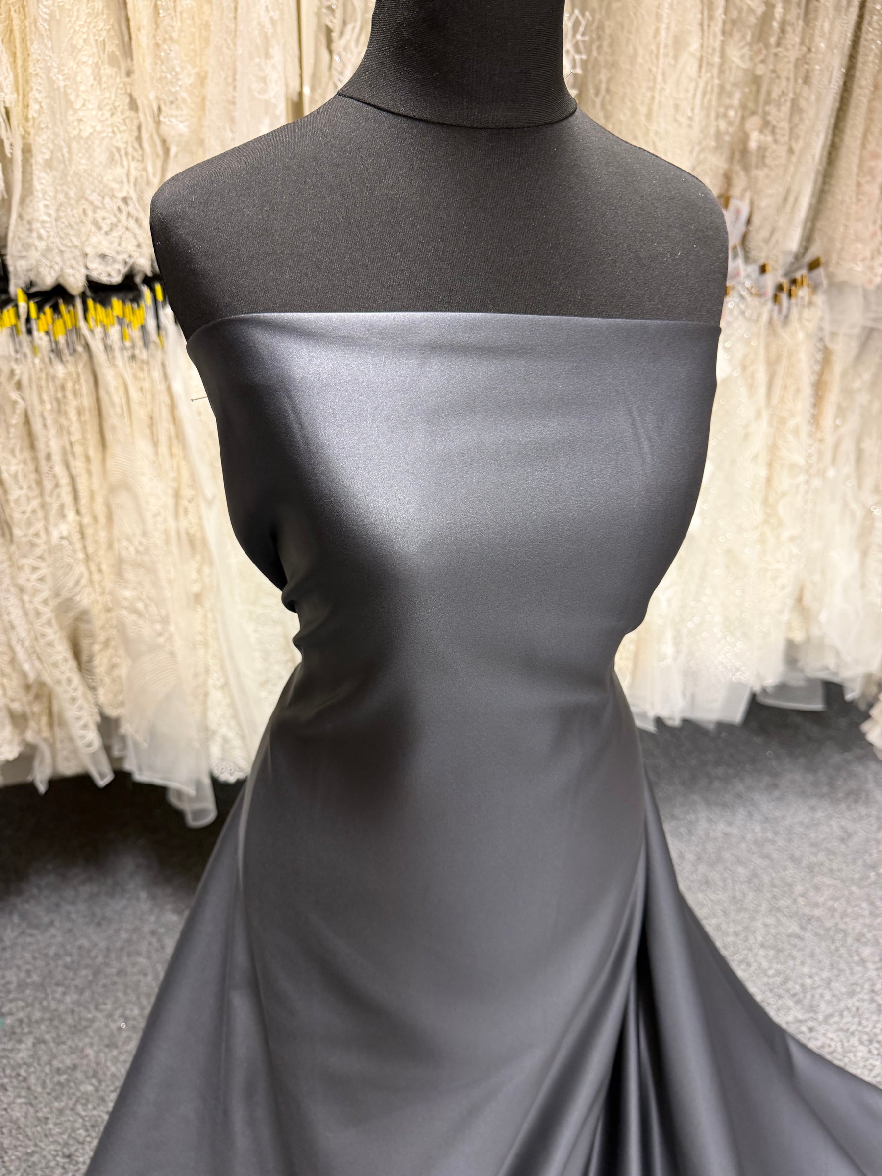 Gunmetal Polyester Satin - Moldova