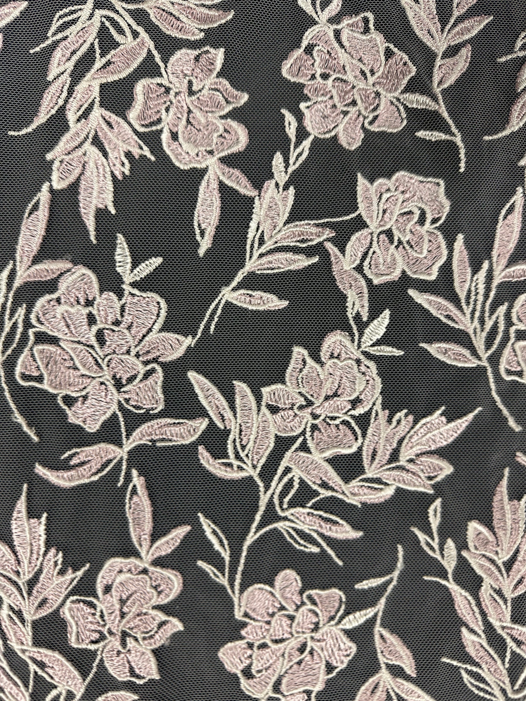 Dentelle brodée rose - EB5048