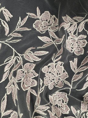 Dentelle brodée rose - EB5048