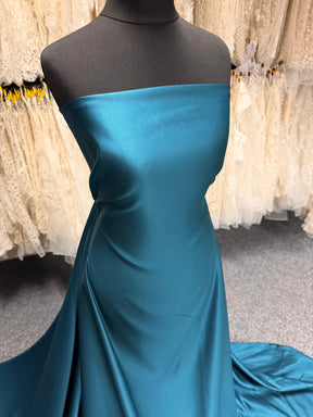 Teal Polyester Satin - Moldova