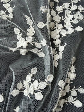 Tulle brodé de sequins ivoire – EB3005
