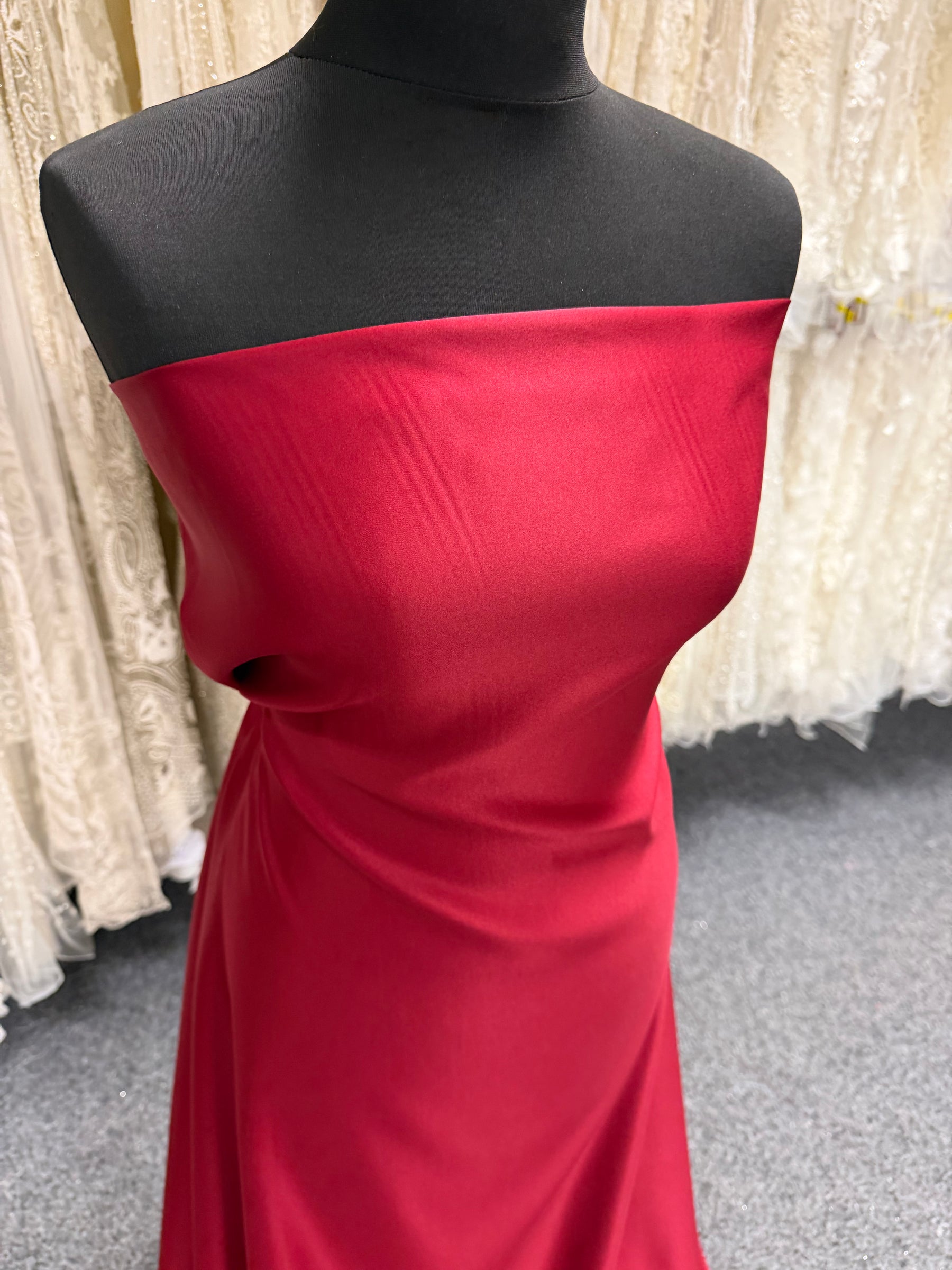Burgundy Polyester Satin - Moldova