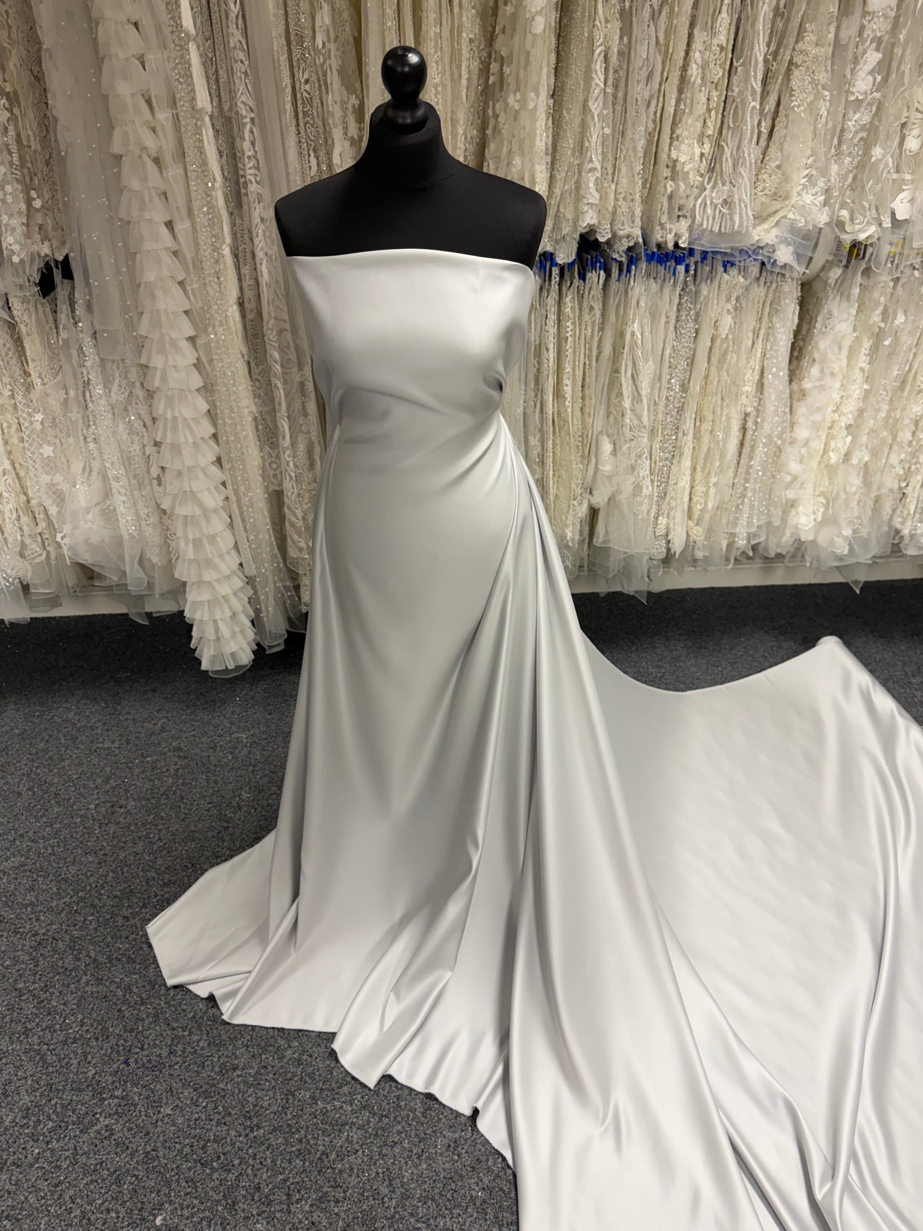 Silver Polyester Satin - Moldova