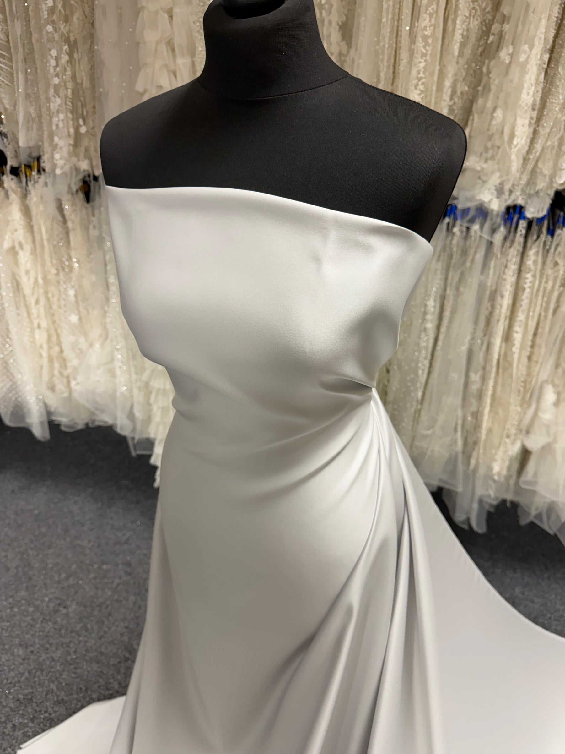 Silver Polyester Satin - Moldova
