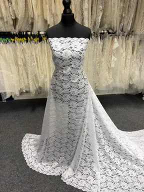 Dentelle florale blanche - P199
