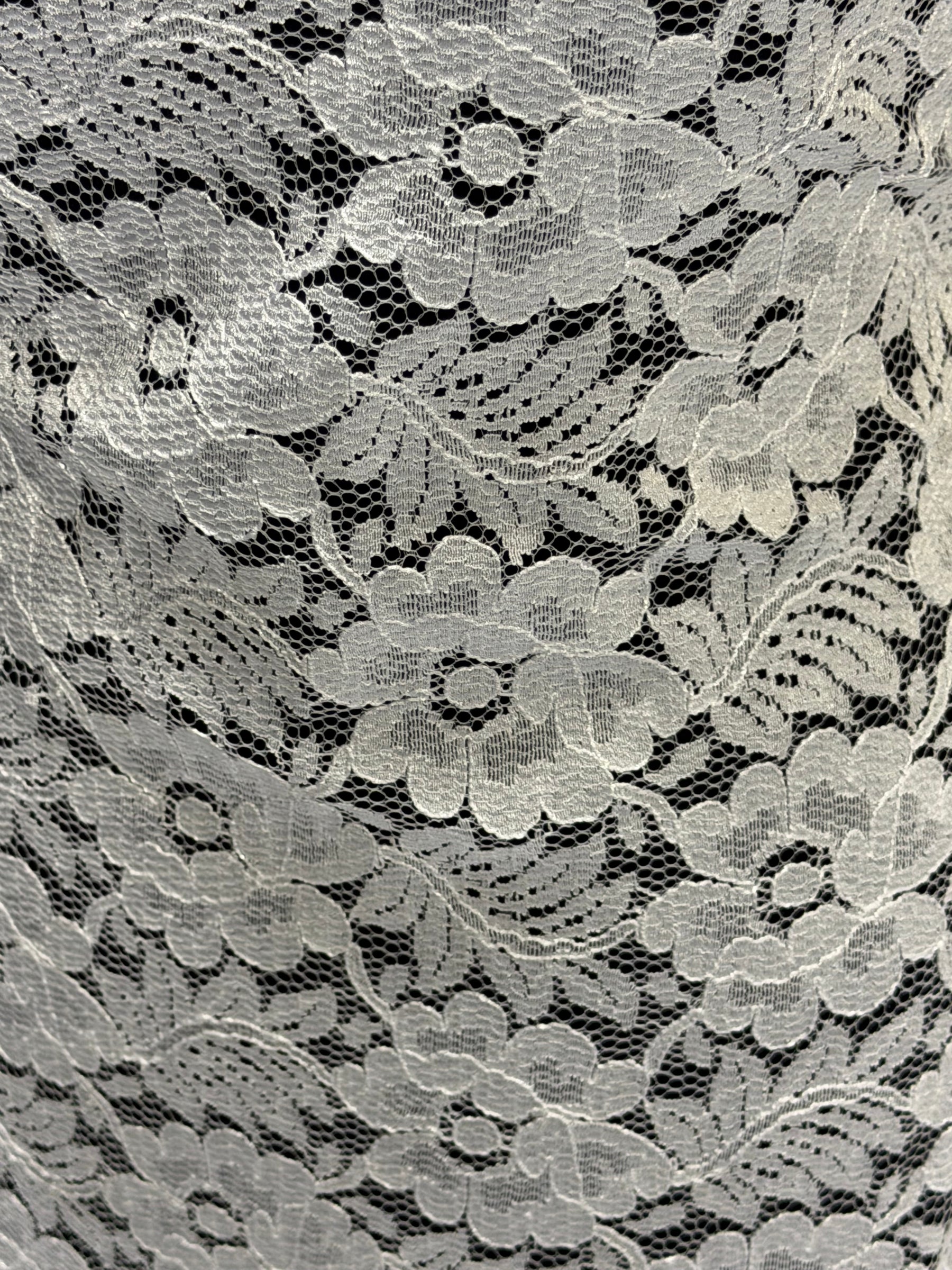 Dentelle florale blanche - P199