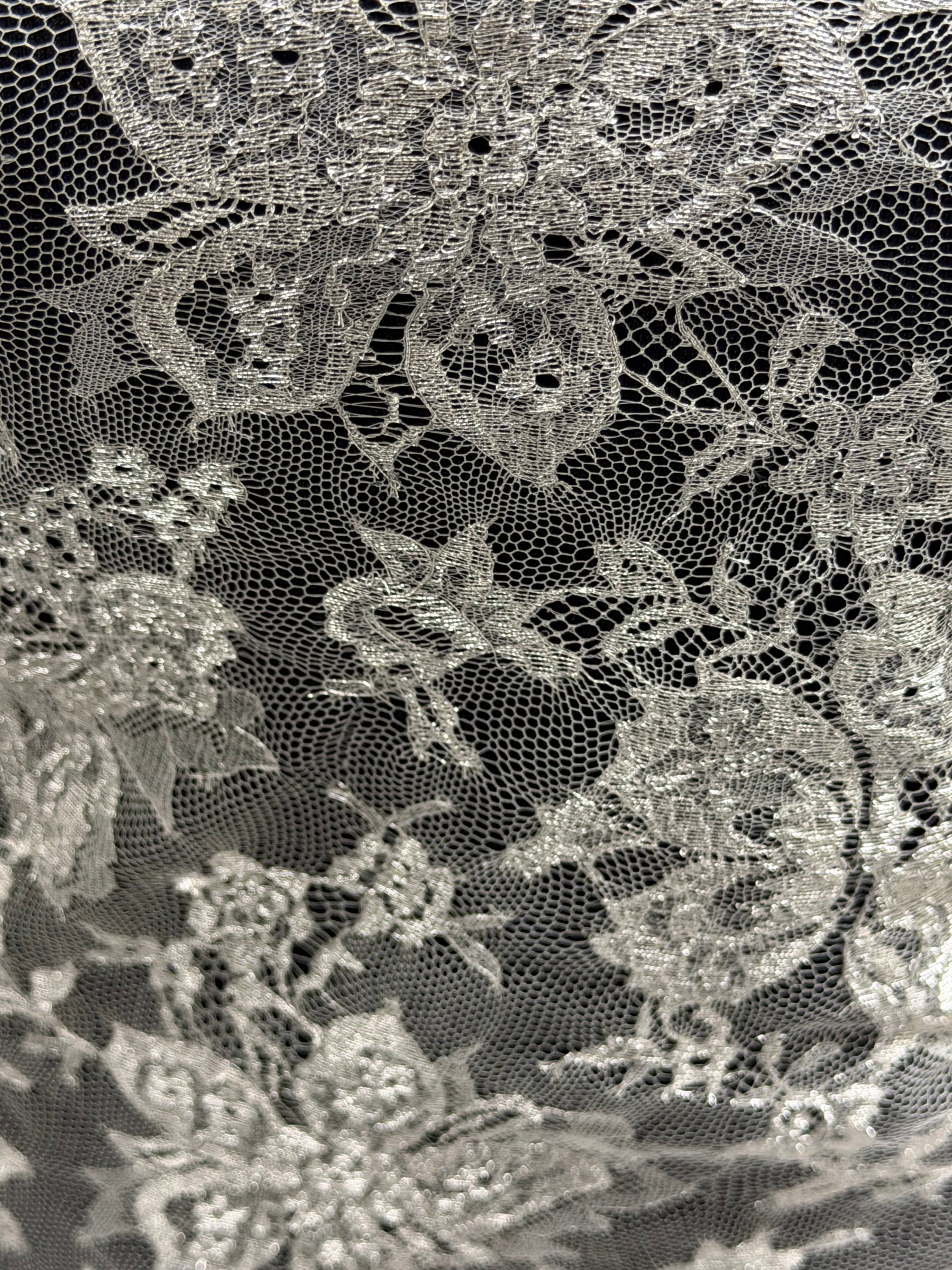 Dentelle Chantilly Argentée - P183