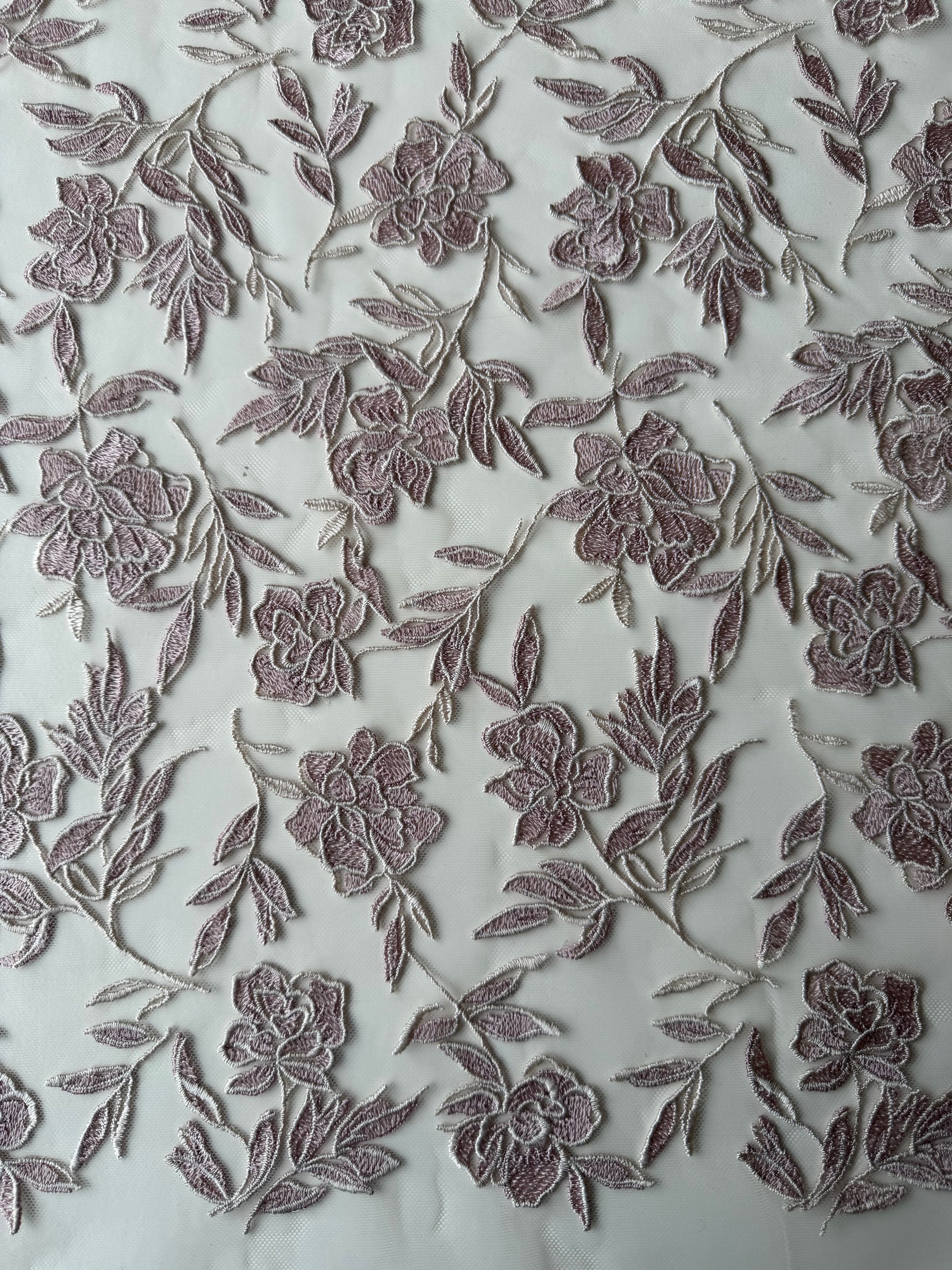 Dentelle brodée rose - EB5048