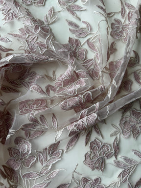 Dentelle brodée rose - EB5048