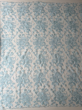 Dentelle brodée bleu ciel – EB5018