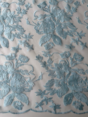 Dentelle brodée bleu ciel – EB5018