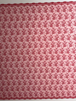 Dentelle brodée rouge - P615