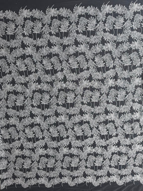 Dentelle brodée de fleurs ivoire - EB5037